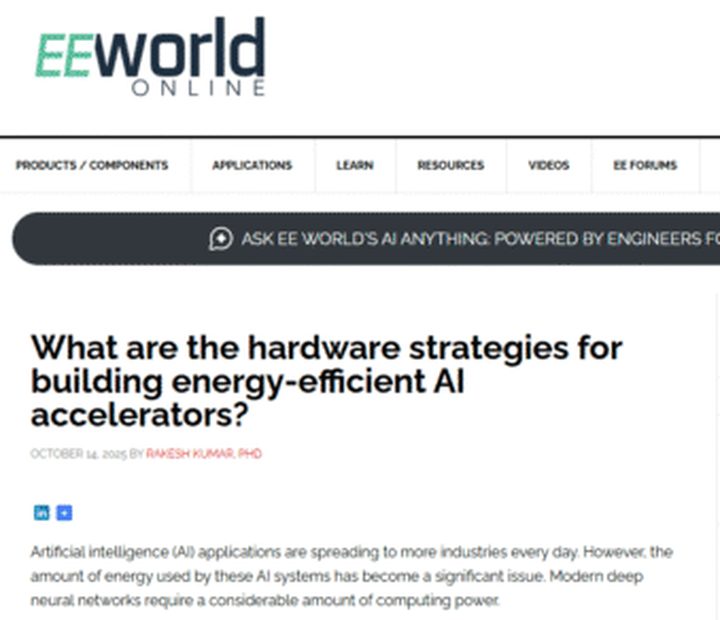 Screenshot: What are the hardware strategies for building energy-efficient AI accelerators?